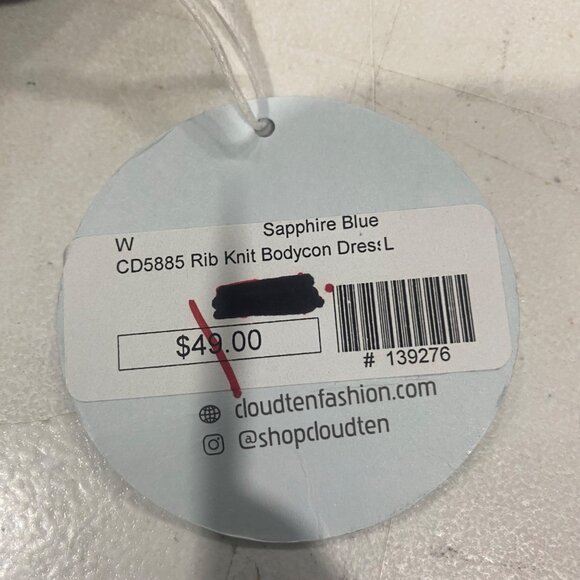 One-Shoulder Ruched Royal Blue Midi Dress By Cloud Ten Size L Stretch Party - Picture 10 of 13